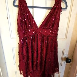 Southern Fried Chics Sequin red blouse
